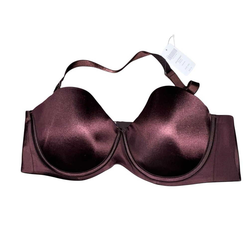 Soma Java Brown Vanishing Strapless Bra 38D Multi-Way Convertible Underwire READ